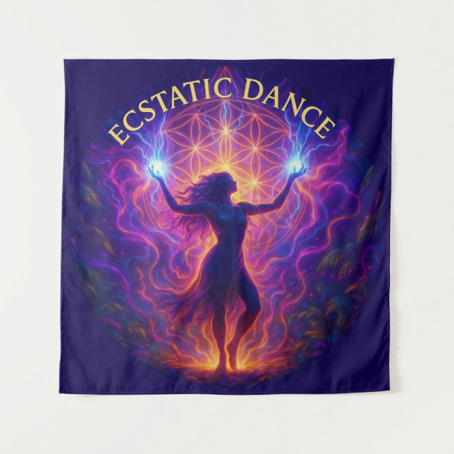 Tenture Wandkleed Ecstatic Dance – Energie & Beweging (Devant)