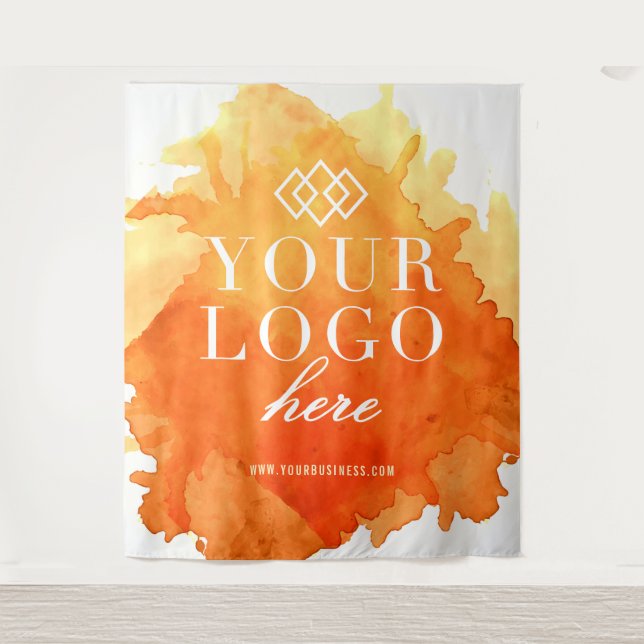 Tenture Watercolor Custom Logo Trade Show Arrière-plan de  (Devant)