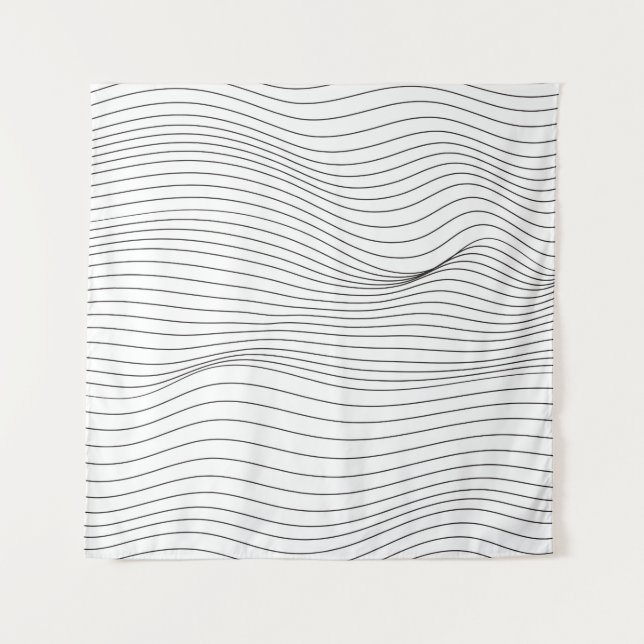 Tenture Wave Lines Motif Abstrait Arrière - plan.art, vagu (Devant)