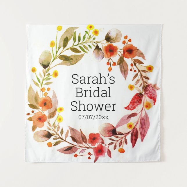 Tenture Wedding shower personalized tapestry (Devant)