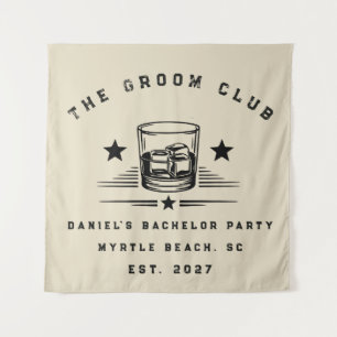 Tenture Week-end de fête de bachelor sur le thème du whisk
