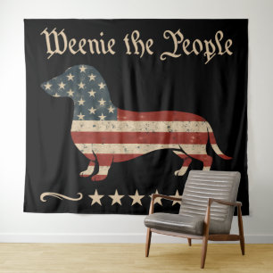 Tenture Weenie Le Peuple Dachshund 4 juillet