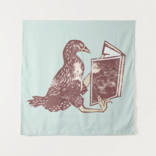 Tenture Weka Bird Lire un livre