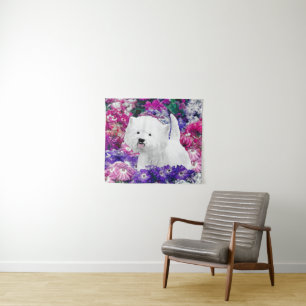 Tenture West Highland White Terrier Peinture Chien Art