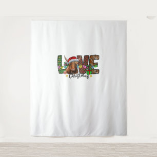 Tenture Western Love Christmas Scottish Cow Highland Cattl