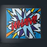 Tenture WHAM Cool Comic Book Pop Art Typographie<br><div class="desc">Un design pop art amusant,  cool et tendance rétro de la bande dessinée qui met le wham,  zap,  pow dans la journée de n'importe quel super-héros. Conçu par Thisisnotme©</div>