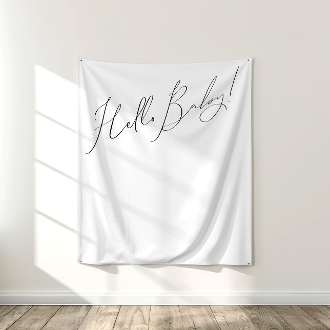 Tenture Whimsical Genre Neutre Bonjour Baby-fond (Créateur téléchargé)