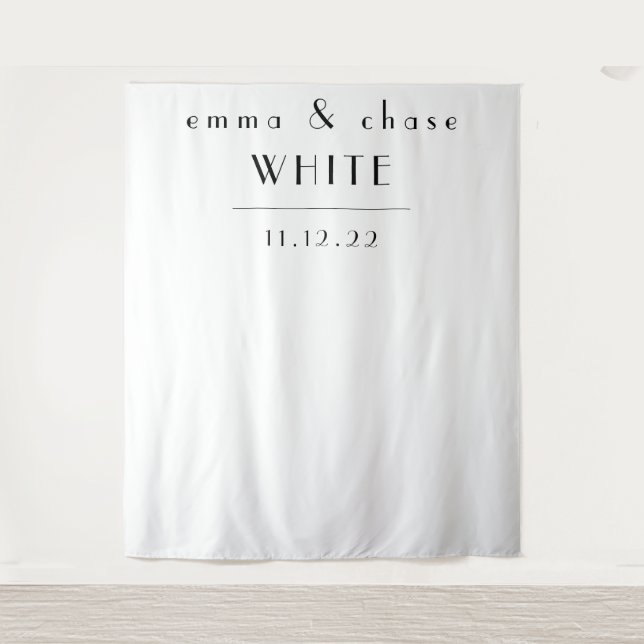 Tenture White and Black Wedding Tapestry (Devant)