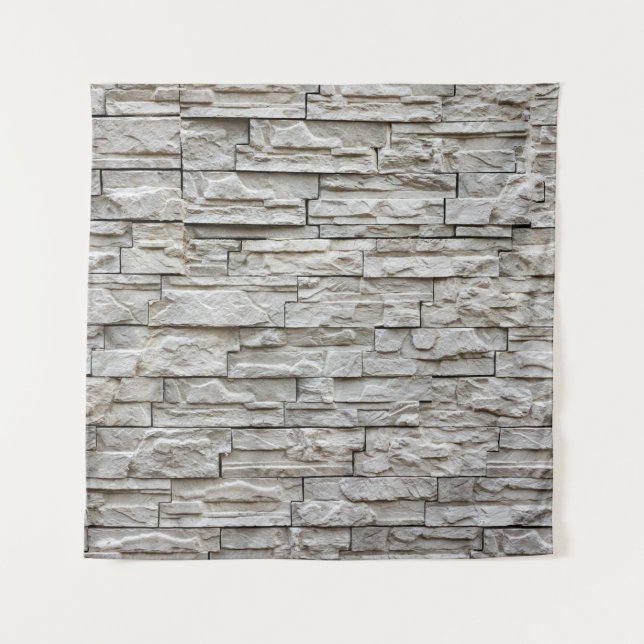 Tenture White brick wall pattern texture (Devant)