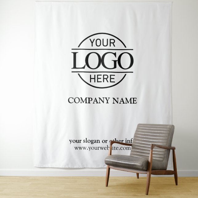 Tenture White Custom Business Logo Trade Show Backdrop (En situation)