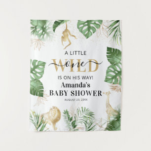 Tenture Wild One Jungle/Safari Baby shower Photo fond