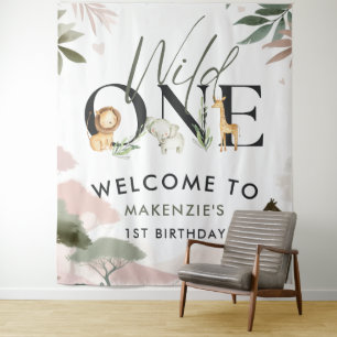 Tenture Wild One Safari 1er anniversaire