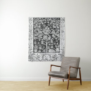 Tenture William Morris - Arbre De Vie Noir Et Blanc