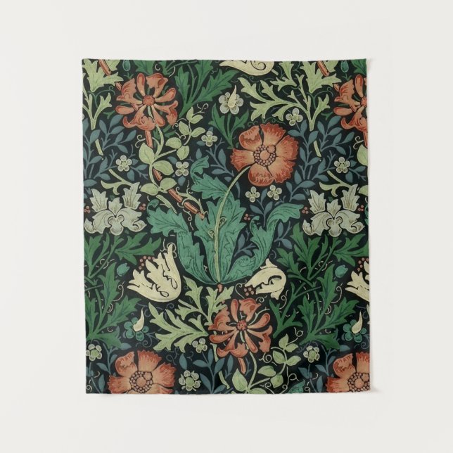 Tenture William Morris Compton Floral Art Nouveau Motif (Devant)