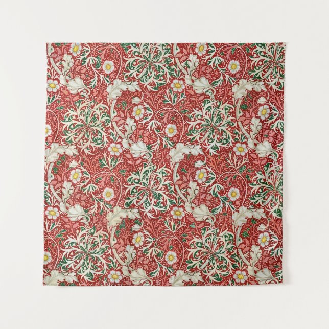 Tenture William Morris Fleur d'antiquité aux algues Vert r (Devant)
