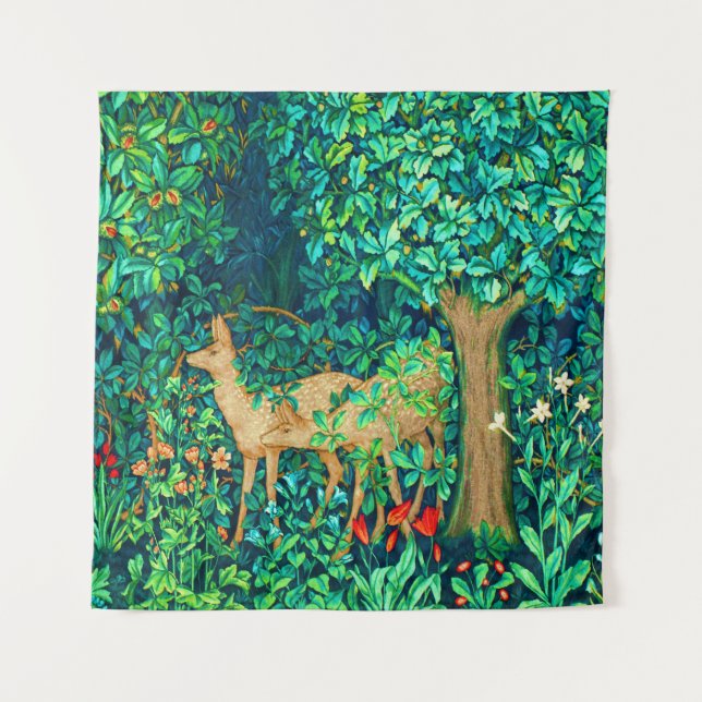 Tenture William Morris Forest Deer Tapestry Imprimer (Devant)