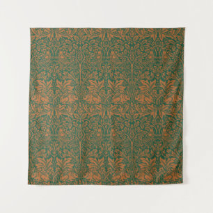 Tenture William Morris Frère Lapin Ambre Noir Motif