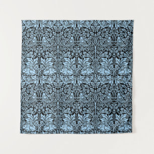 Tenture William Morris Lapin Frère Bleu Clair Noir