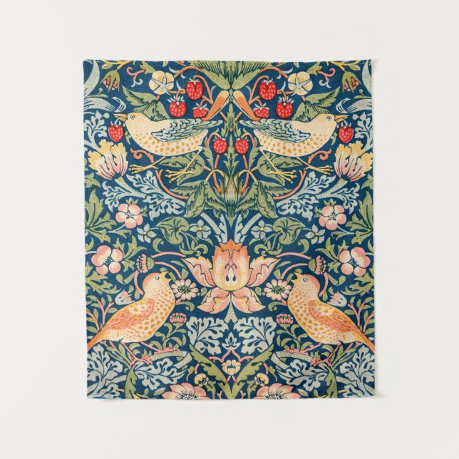 Tenture William Morris Strawberry Thief Motif floral (Devant)