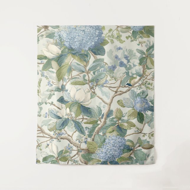 Tenture Willow Little Magnolia Wallpaper Floral Coastal (Devant)