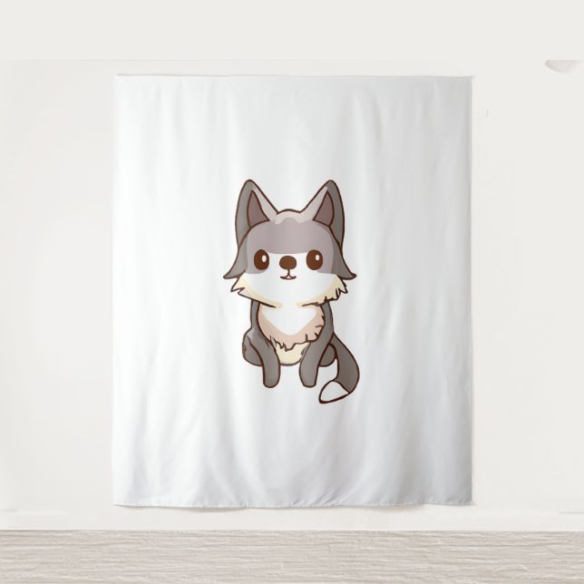 Tenture Wolfhound de chien Husky (Devant)