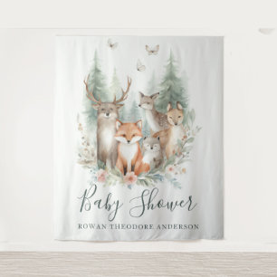Tenture Woodland Watercolor Animals