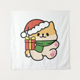 Tenture Yappy Howlidays - Jote Christmas Dog Cartoon