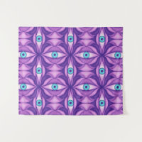 Yeux bleus dans un feuillage pourpre Art botanique