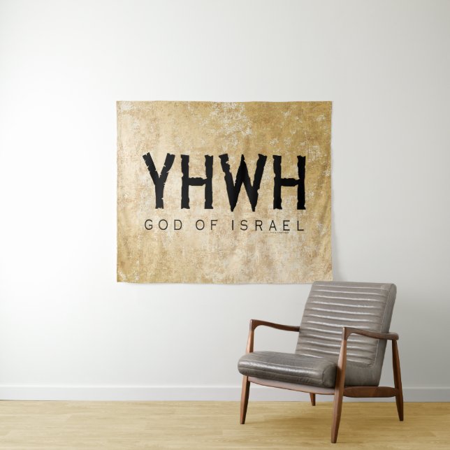 Tenture YHWH (Jéhovah) (En situation (horizontale))
