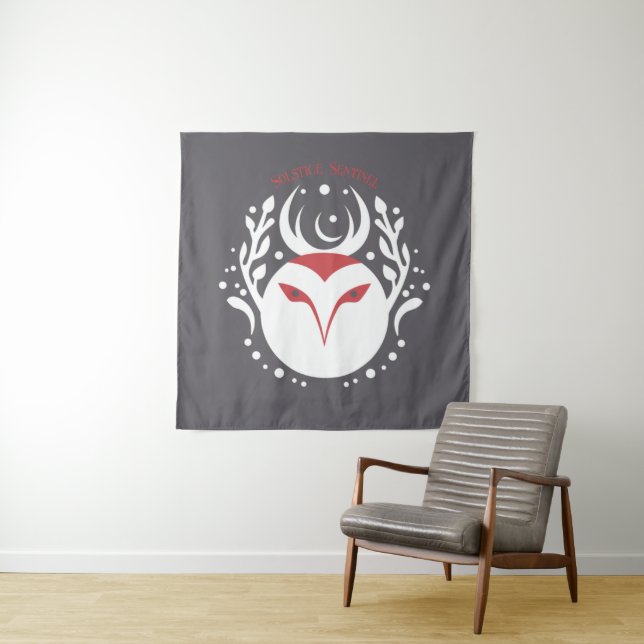 Tenture Yule Owl (En situation)