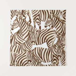 Tenture Zèbres, savane sauvage, motif sans soudure