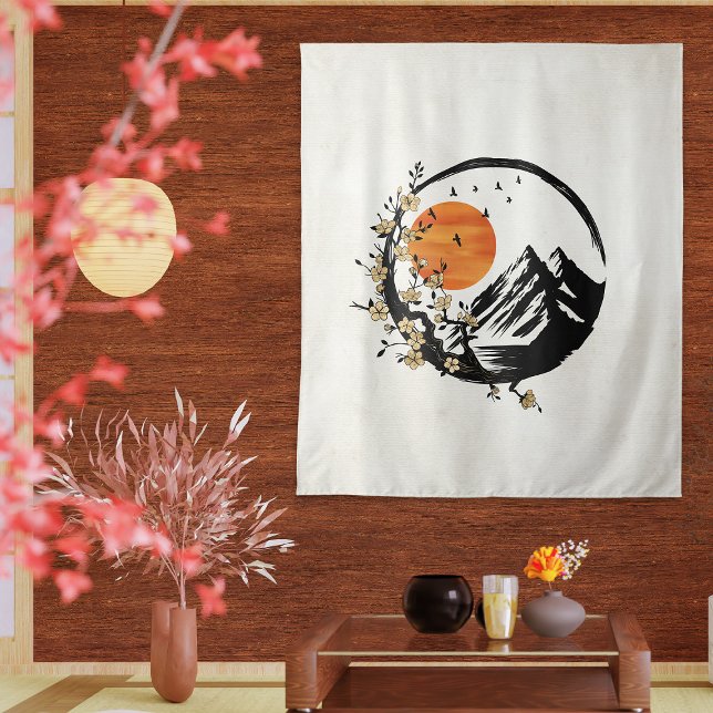 Tenture Zen Blossom : Sunrise Serenity (Créateur téléchargé)
