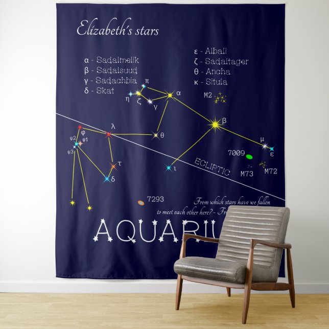 Tenture Zodiaque Aquarius (En situation)