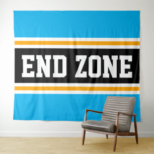 Tenture ZONE DE FIN amusant Ciel lumineux Bleu Noir Jaune 
