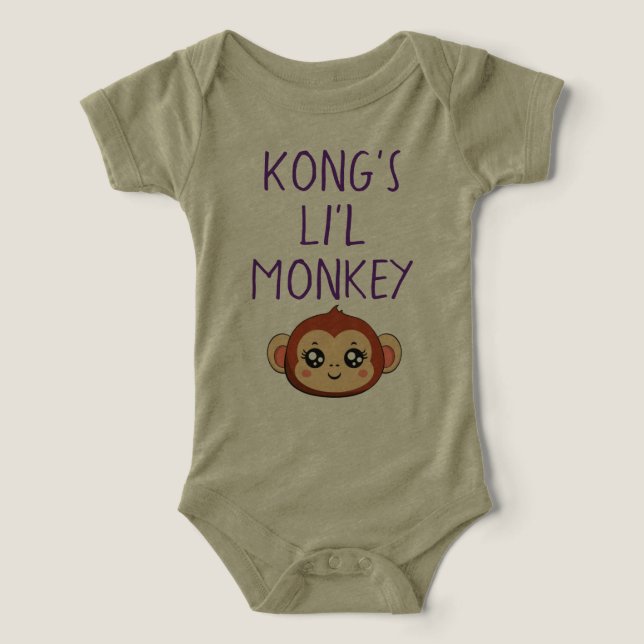 Tenue de bébé singe de Kong (Design Recto)