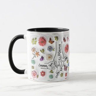 Tenue personnalisée Main de maman - 3 enfants Mug