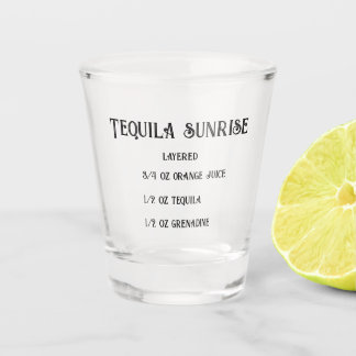 Tequila lever de soleil nouveauté verre tourné