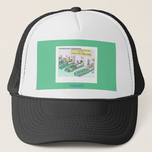 Tequila Worm Rehab Drôle Cartoon Casquette de qual (Devant)