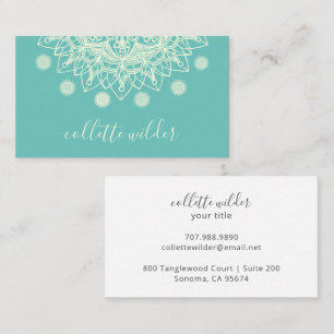 Terme Lotus Flower Mandala Yoga Carte de visite