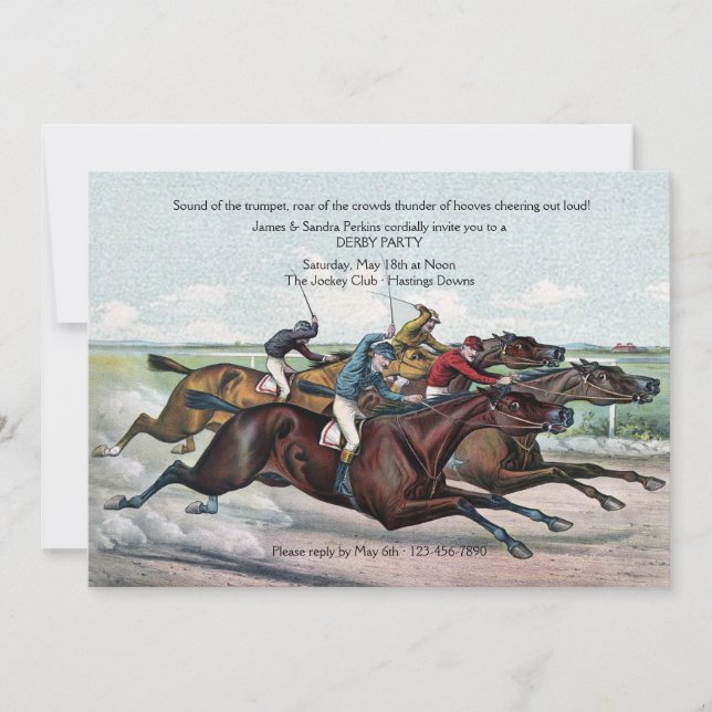 Terminer Derby Invitation (Devant)