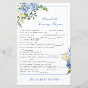 Terminer le rime de la pépinière avec réponse