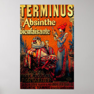 Terminus Absinthe Poster Vintage Europe