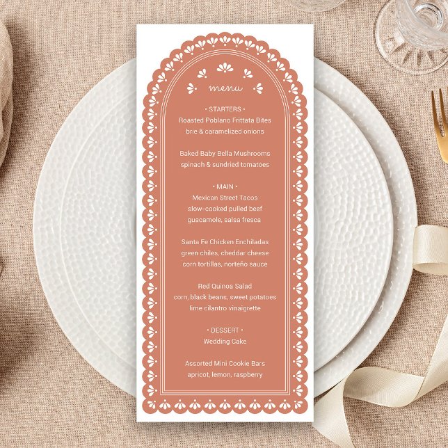 Terra Cotta Arch Automne Menu Mariage (Terra Cotta Arch Autumn Wedding Menu by Fiesta Valley Print )