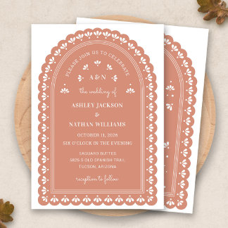 Terra Cotta Arch Faire-part de mariage d'automne