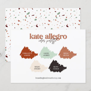 Terra Cotta Brûlé Sienne Beige Palette Carte coule