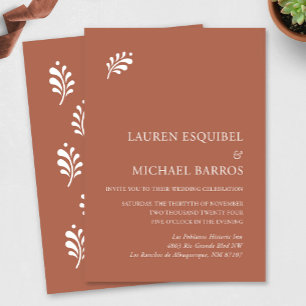 Terra Cotta Faire-part de mariage mexicaine