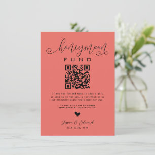 Terra Cotta Honeymoon Fund Qr Code Minimal Moderne