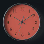 Terra Cotta Rouge Terre Tone Cuisine Mur Horloge<br><div class="desc">L'horloge murale rouge couleur terre cuite pour votre cuisine ajoute une touche de rouge brun à tout mur sur lequel elle est accrochée,  que ce soit dans votre cuisine,  couture,  dortoir,  ou salle de loisirs,  ou même votre salon. Les prix bas aussi.</div>