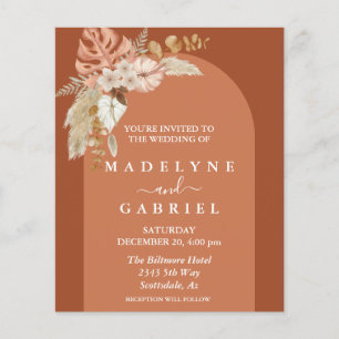 Terra Cotta Tropical Boho Arch Faire-part de maria