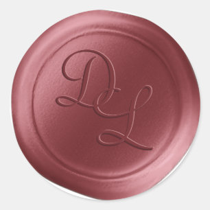 Terra Rosa 2 Lettre Monogramme Stickers Cire Sceau